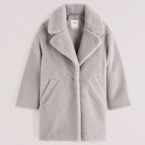 Abercrombie & Fitch Gray Teddy Coat - Picture 2 of 3